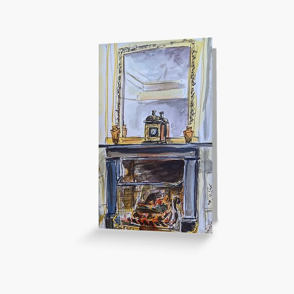 Fireplace Greeting Card