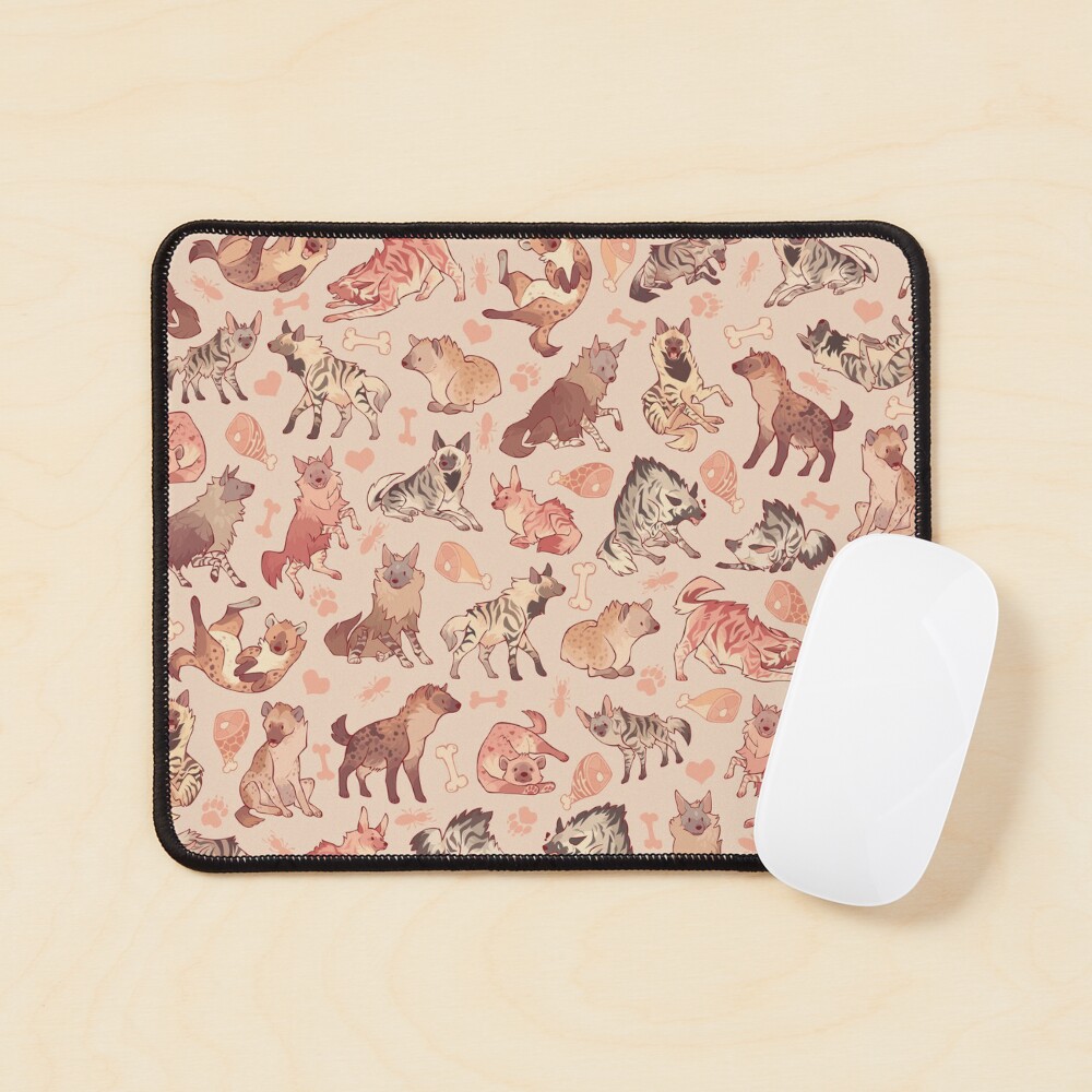 Hyenas in creamy orange Mouse Pad
