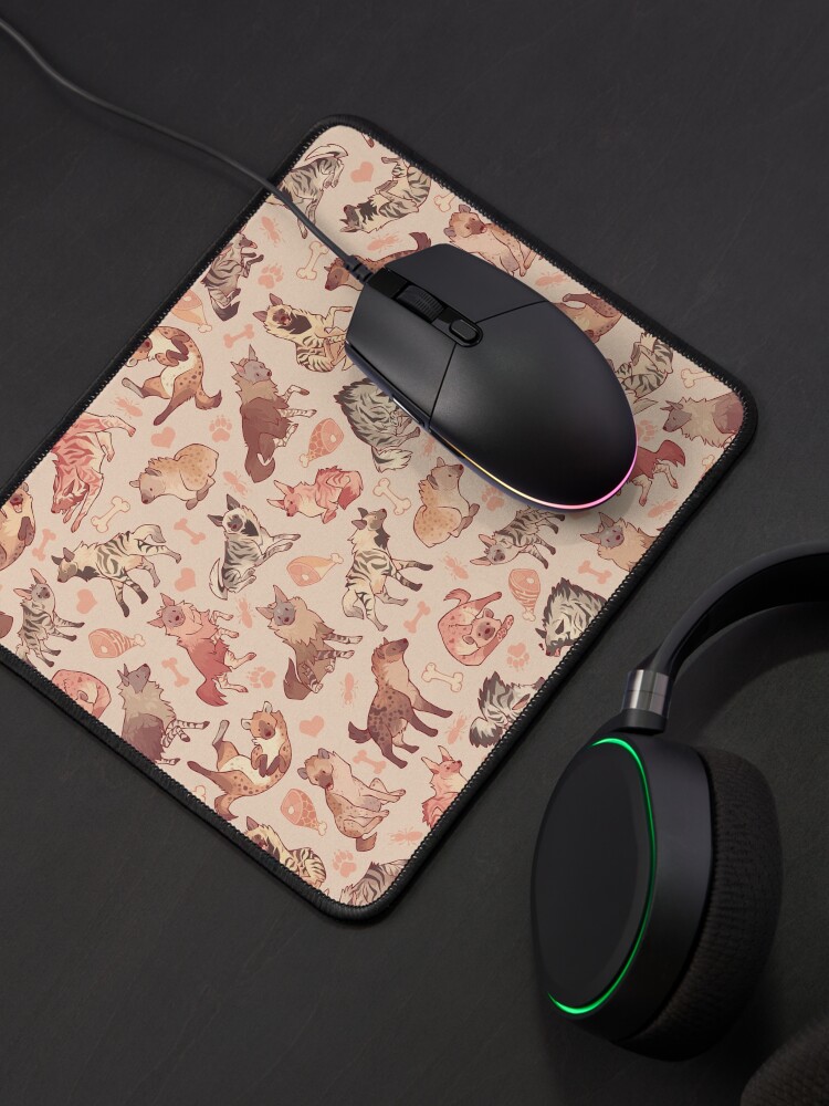 Alternate view of Hyenas in creamy orange Mouse Pad