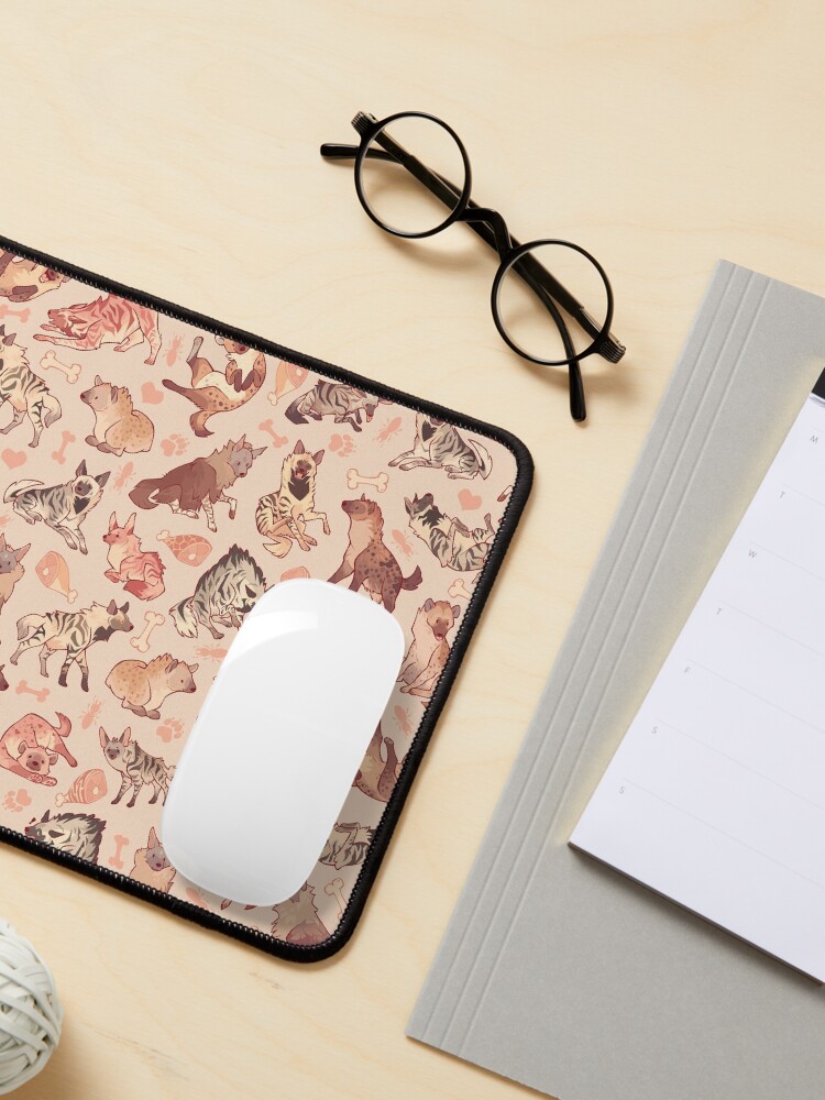 Alternate view of Hyenas in creamy orange Mouse Pad