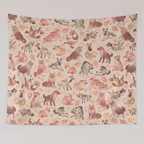 Item preview, Hyenas in creamy orange designed and sold by Colordrilos.