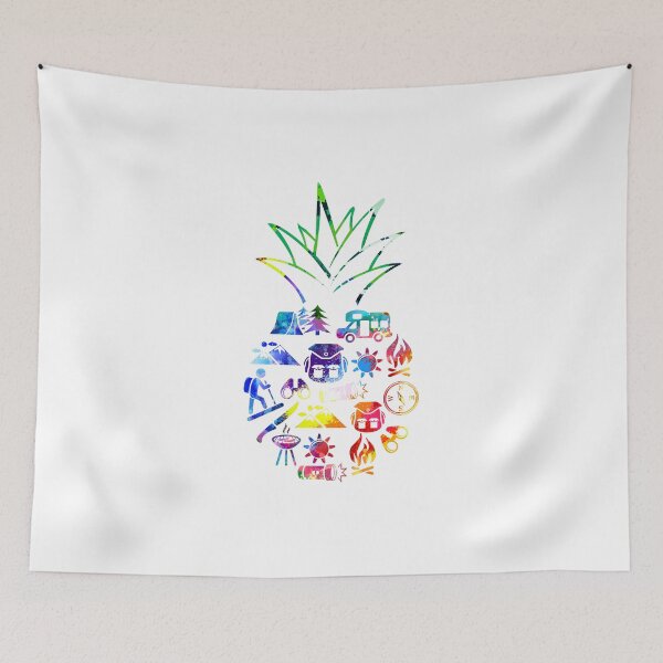Item preview, Camping pineapple watercolor designed and sold by aggiexnjoz.