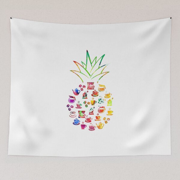 Item preview, Coffee pineapple watercolor designed and sold by aggiexnjoz.