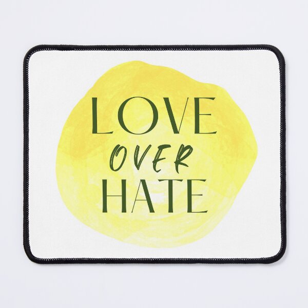 Item preview, Love over Hate (yellow)  designed and sold by CheekyGrace.