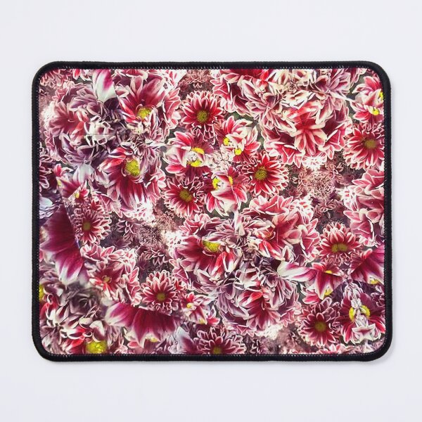 Item preview, flower kaleidoscope (013) - red and white flowers designed and sold by expl-rations.