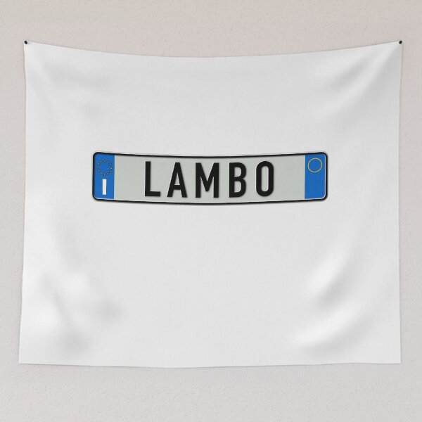 Item preview, LAMBO Italian license plate euro style LAM BOR GHINI I designed and sold by VacationCity.