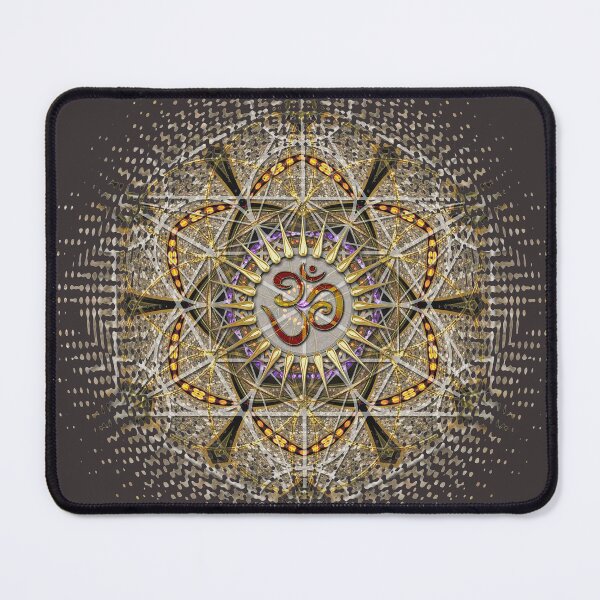 Item preview, Bohemian Yoga Gold Om Geometry Art designed and sold by webgrrl.