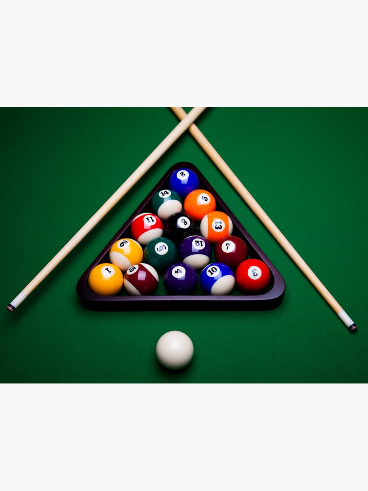 "Billards Pool Table Balls and Sticks" Sticker for Sale by KayliGo