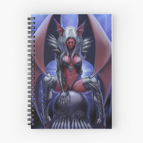 Item preview, Devil girl / demon lady on a skull designed and sold by jackscomics.