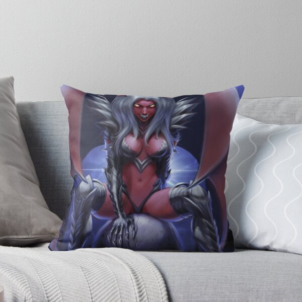 Item preview, Devil girl / demon lady on a skull designed and sold by jackscomics.