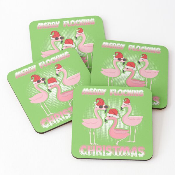Item preview, Christmas Holiday Flamingos - Merry Flocking Christmas designed and sold by AlteredAtelier.