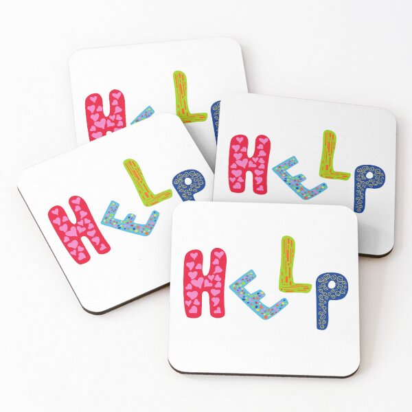 Item preview, HELP - Colorful hand drawn letters designed and sold by cleolovescolor.