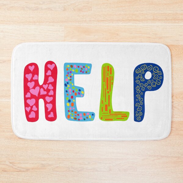 Item preview, HELP - Colorful hand drawn letters designed and sold by cleolovescolor.