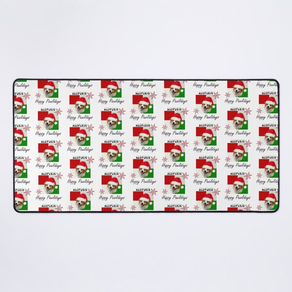 Item preview, Happy Pawlidays – Christmas Alopekis Dog Design w/ Santa Hat designed and sold by platinumblks.
