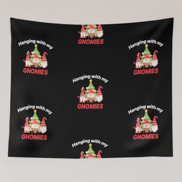 Item preview, Hanging with my Gnomies- Funny- Christmas designed and sold by AsmArt-co.