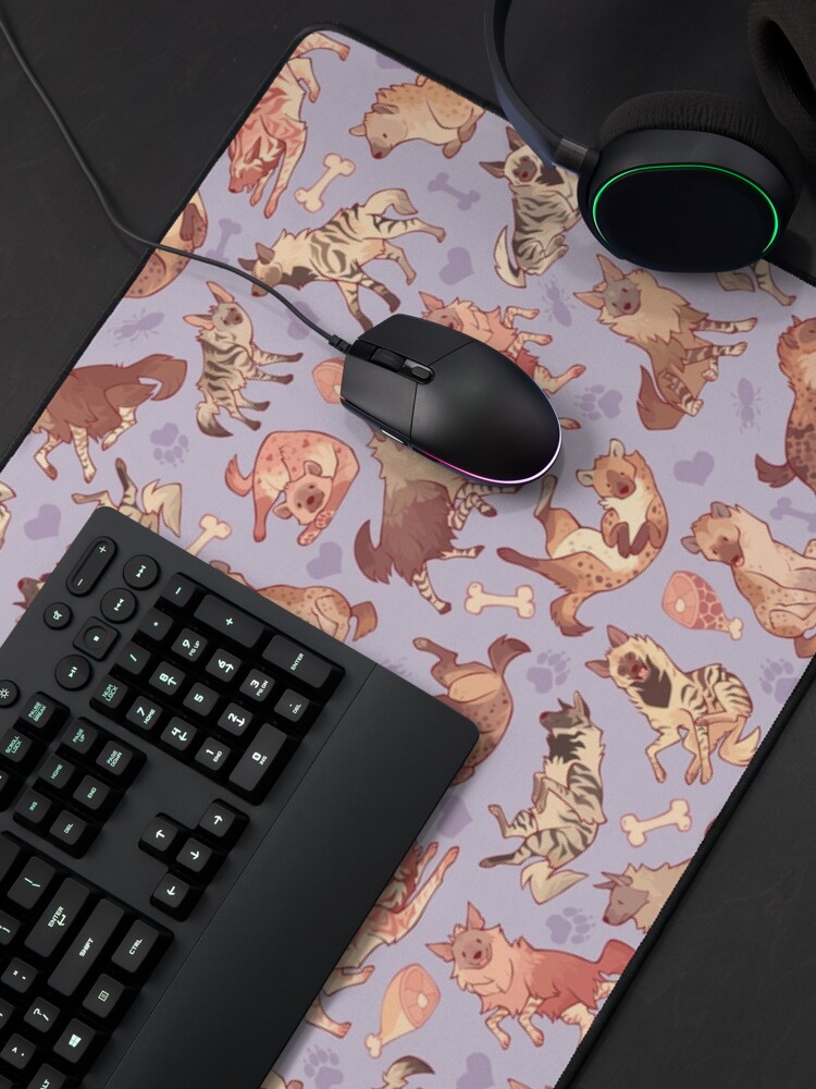 Alternate view of Hyenas in lavender Mouse Pad