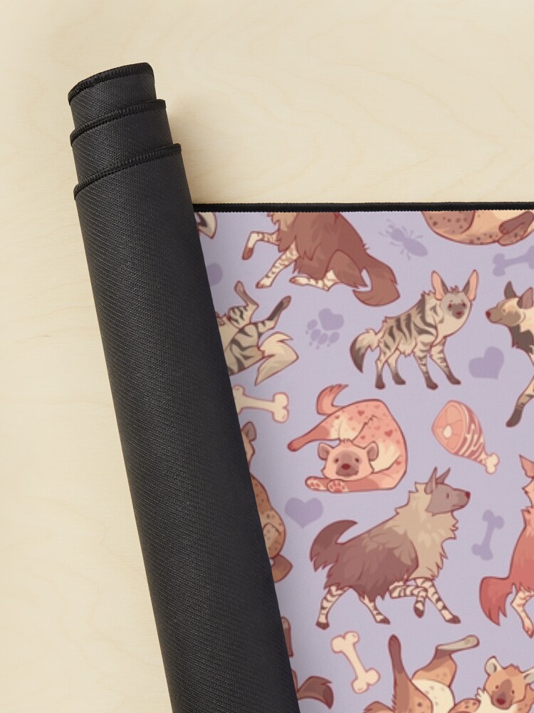 Alternate view of Hyenas in lavender Mouse Pad