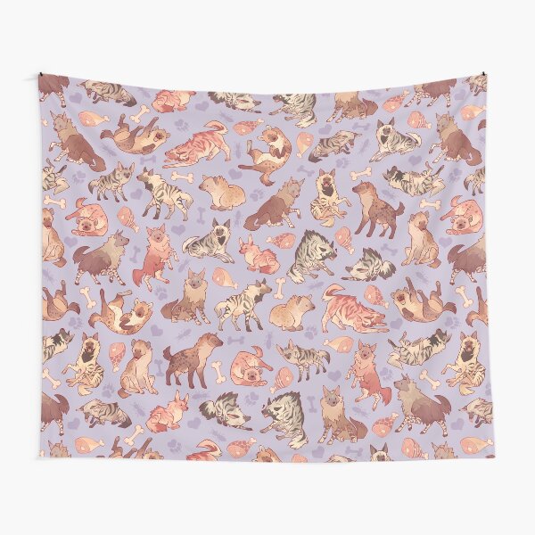 Item preview, Hyenas in lavender designed and sold by Colordrilos.