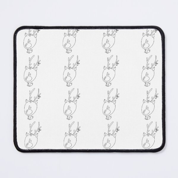 Item preview, Cute Rudolph in Black Outline Art Print designed and sold by lineartdesigns.