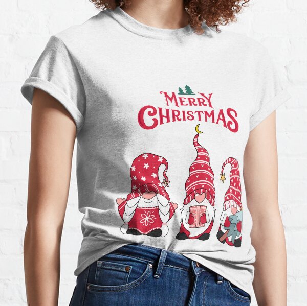 christmas funny gnomes Classic T-Shirt