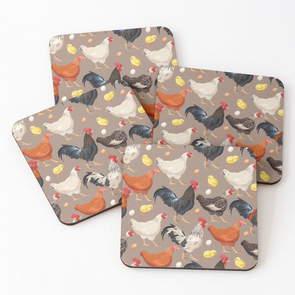 Item preview, chicken colorfull pattern designed and sold by lauricecmd.