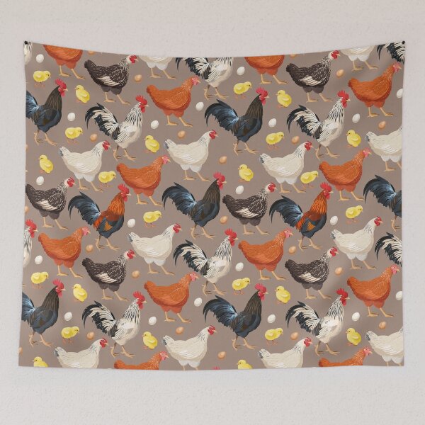 Item preview, chicken colorfull pattern designed and sold by lauricecmd.