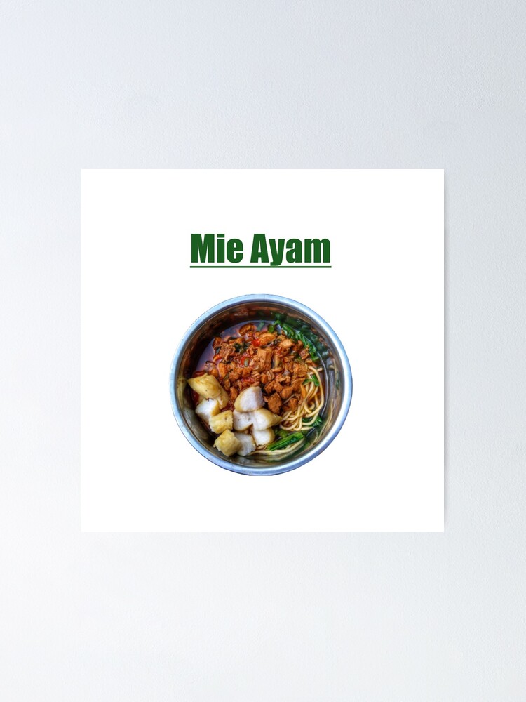 "Mie ayam " Poster for Sale by PipitPebriani | Redbubble