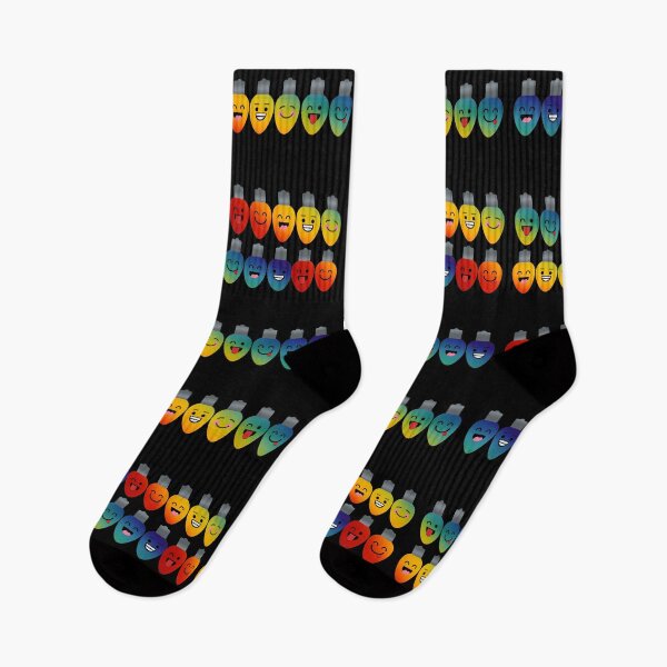 Item preview, Kawaii Rainbow Christmas Lights Smiling Holiday Decorations designed and sold by MOP-tees.