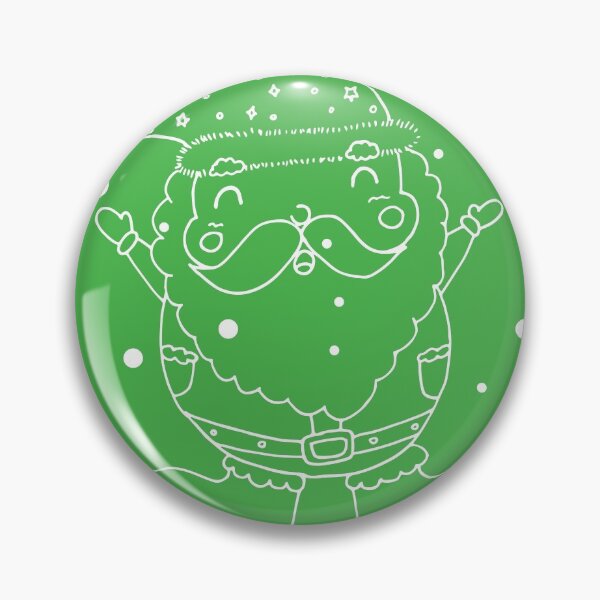 Item preview, Snowy Santa Claus Art Print on Green designed and sold by lineartdesigns.