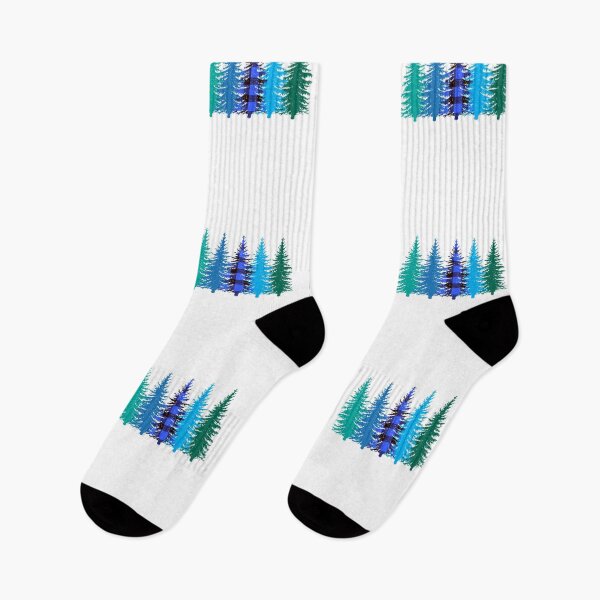 Item preview, Happy Holidays Blue Buffalo Plaid Green Blue Christmas Trees designed and sold by SpringMoonPress.
