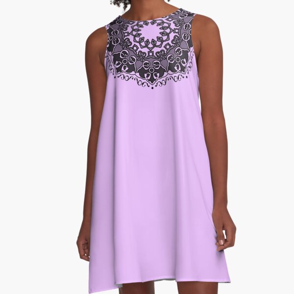 Decorative design pattern A-Line Dress