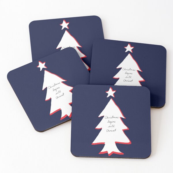 Item preview, Christmas Begins With Christ Art Print on Midnight Blue II designed and sold by lineartdesigns.