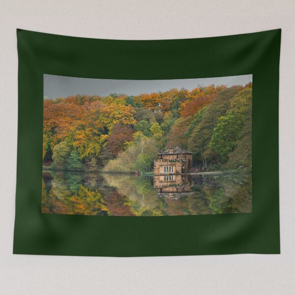 Item preview, Newmillerdam Boathouse and Autumn Trees designed and sold by Alisonchambers2.