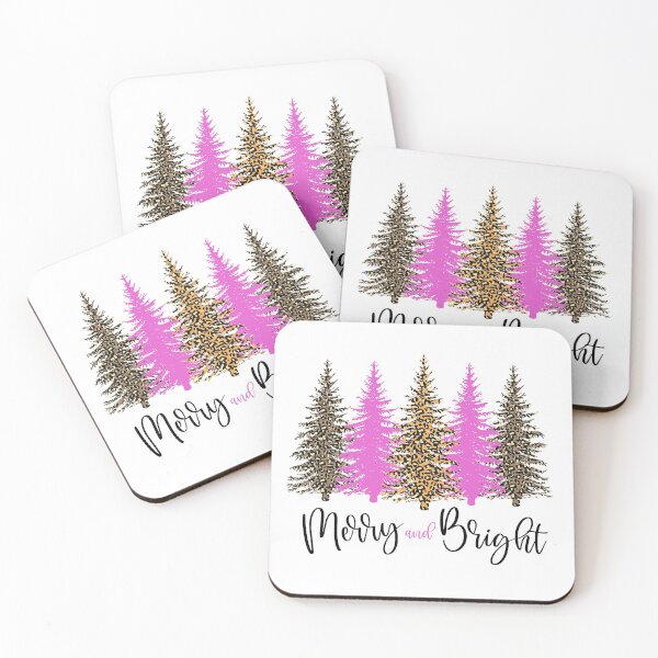 Item preview, Merry and Bright Leopard Christmas Trees designed and sold by SpringMoonPress.