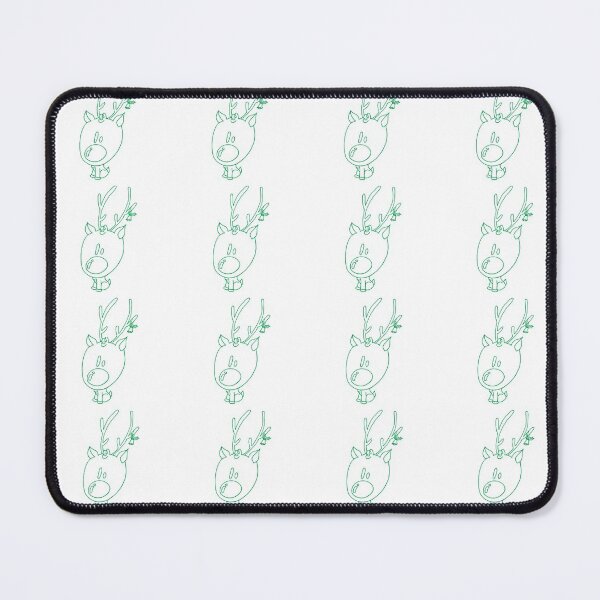 Item preview, Cute Rudolph in Green Outline Art Print designed and sold by lineartdesigns.