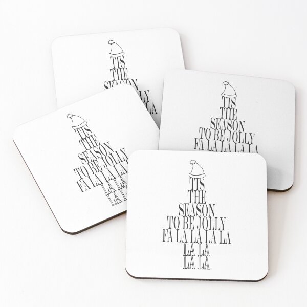 Item preview, Tis the Season to be Jolly Christmas Tree - Black designed and sold by pixelspantry.