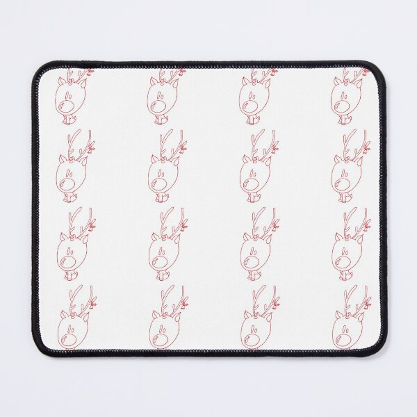 Item preview, Cute Rudolph in Red Outline Art Print designed and sold by lineartdesigns.