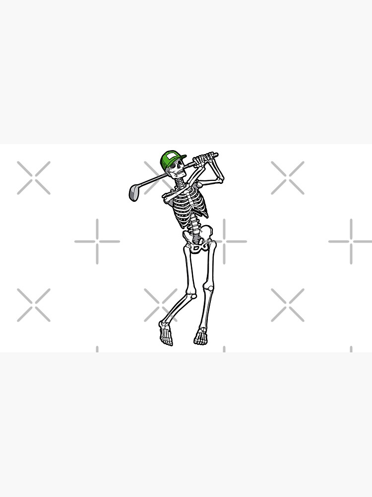 “Golf Funny Golfing Skeleton Golfer Halloween Pattern” Cap for Sale by