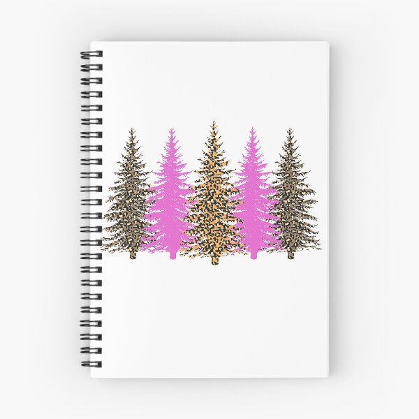 Aperçu de l'œuvre Joyeux et lumineux sapins de Noël léopard créée et vendue par SpringMoonPress.