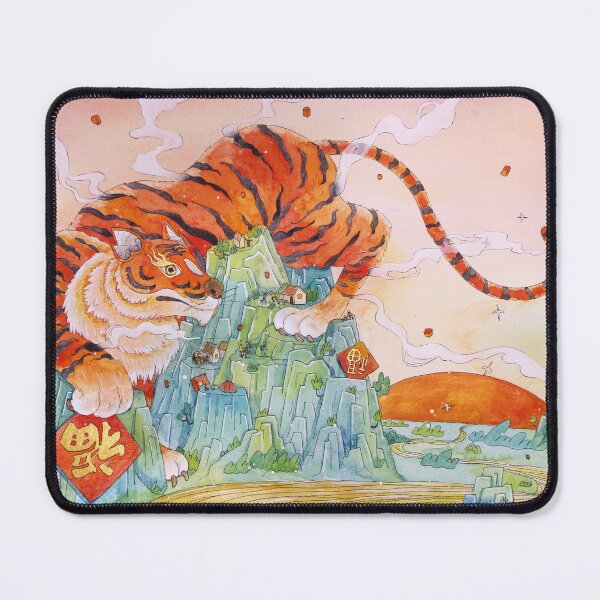Item preview, Tiger Chinese New Year 2022 watercolour drawing designed and sold by lingmuki.