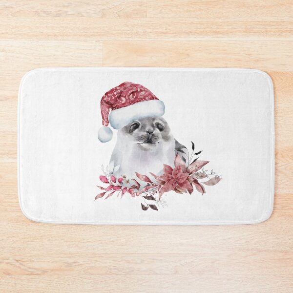 Item preview, Baby Seal in Christmas Hat designed and sold by Trinket-Trickster.