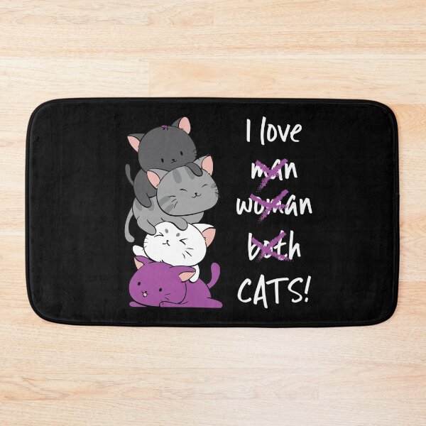 Item preview, Kawaii Catpile with Text - LGBTQ Asexual Pride for Ace  designed and sold by Irene Koh.