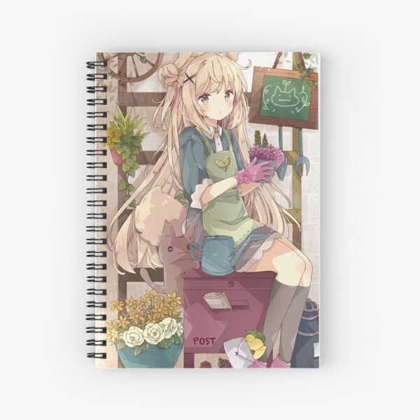 Cute anime girl Spiral Notebook by Aikeno