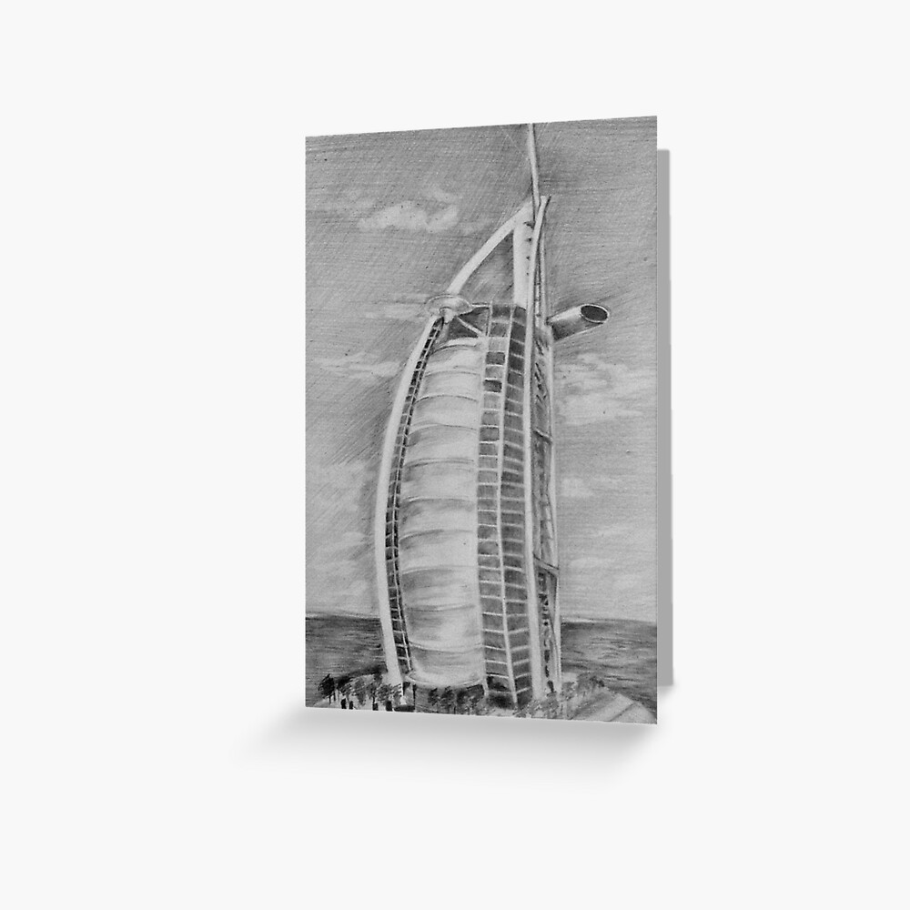 Original Drawing of Burj Al Arab - Urban Artworks