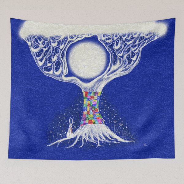 Item preview, Winter Wrapped White Moon Tree designed and sold by JzArt.