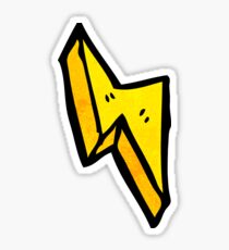 cartoon lightning bolt Sticker