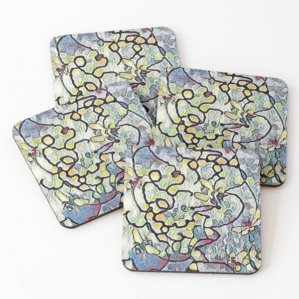 Item preview, wild bees, forest dwellers, honeycomb ornament, endless pattern, multicolor print designed and sold by Maria Mihailova.