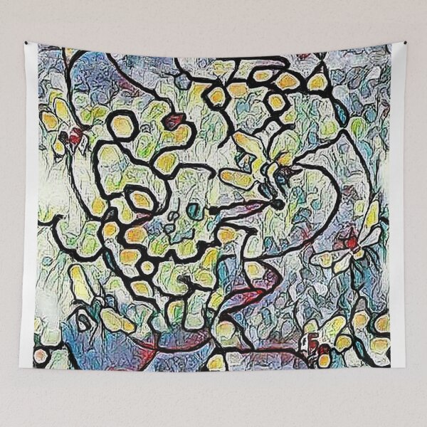 Item preview, wild bees, forest dwellers, honeycomb ornament, endless pattern, multicolor print designed and sold by Maria Mihailova.