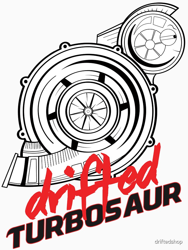 Thumbnail 7 of 7, Essential T-Shirt, TURBOSAUR by Drifted designed and sold by driftedshop.