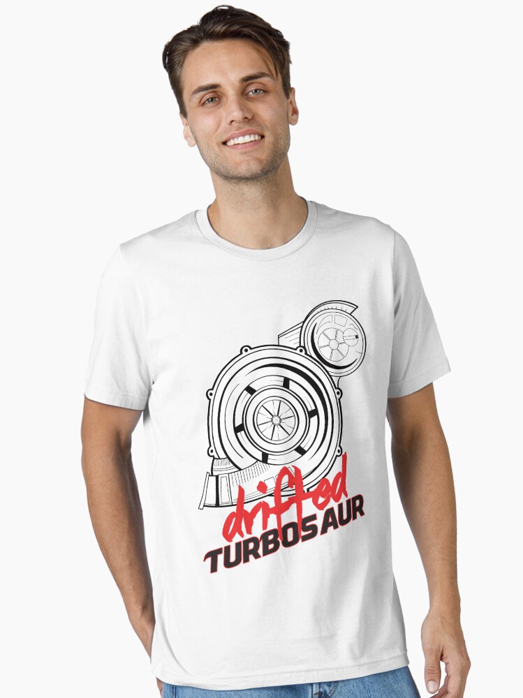 Thumbnail 2 of 7, Essential T-Shirt, TURBOSAUR by Drifted designed and sold by driftedshop.